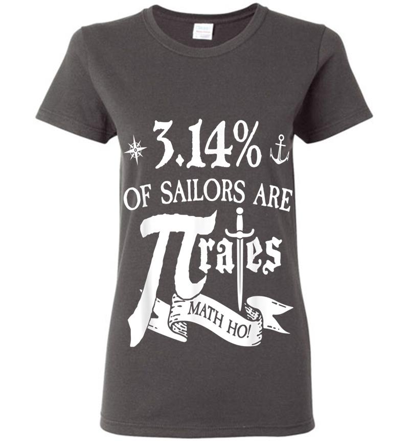 Inktee Store - 3.14% Of Sailors Are Pirates Funny Math Geek Pi Day Womens T-Shirt Image
