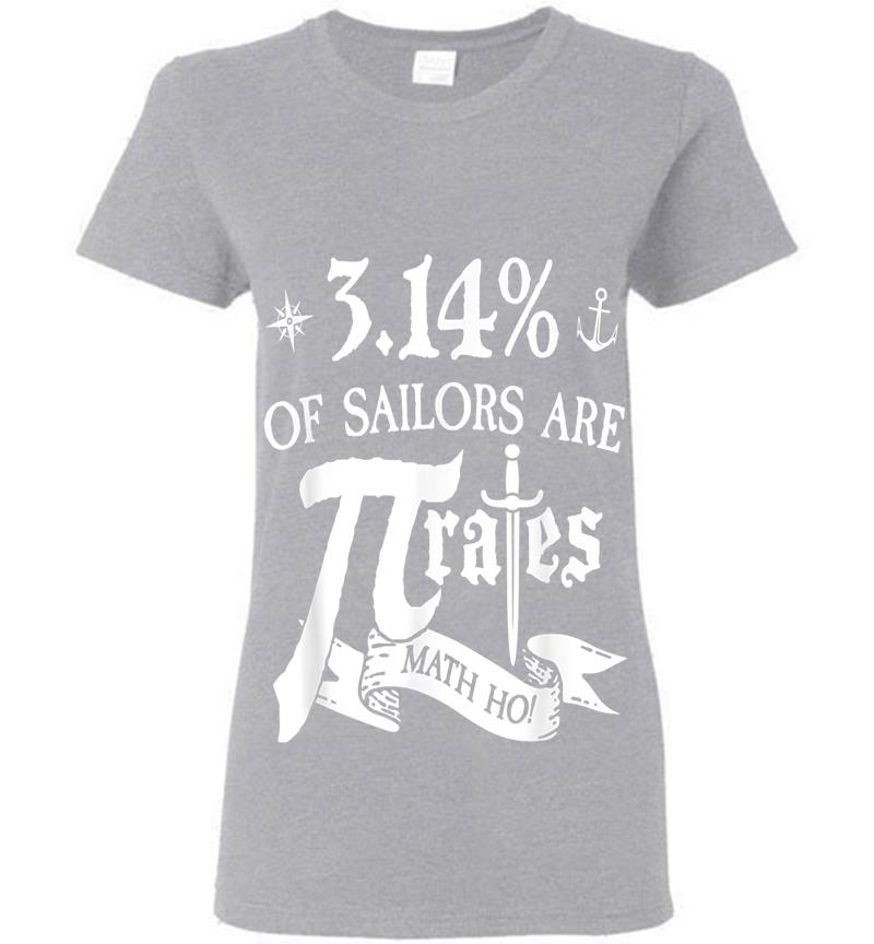 Inktee Store - 3.14% Of Sailors Are Pirates Funny Math Geek Pi Day Womens T-Shirt Image
