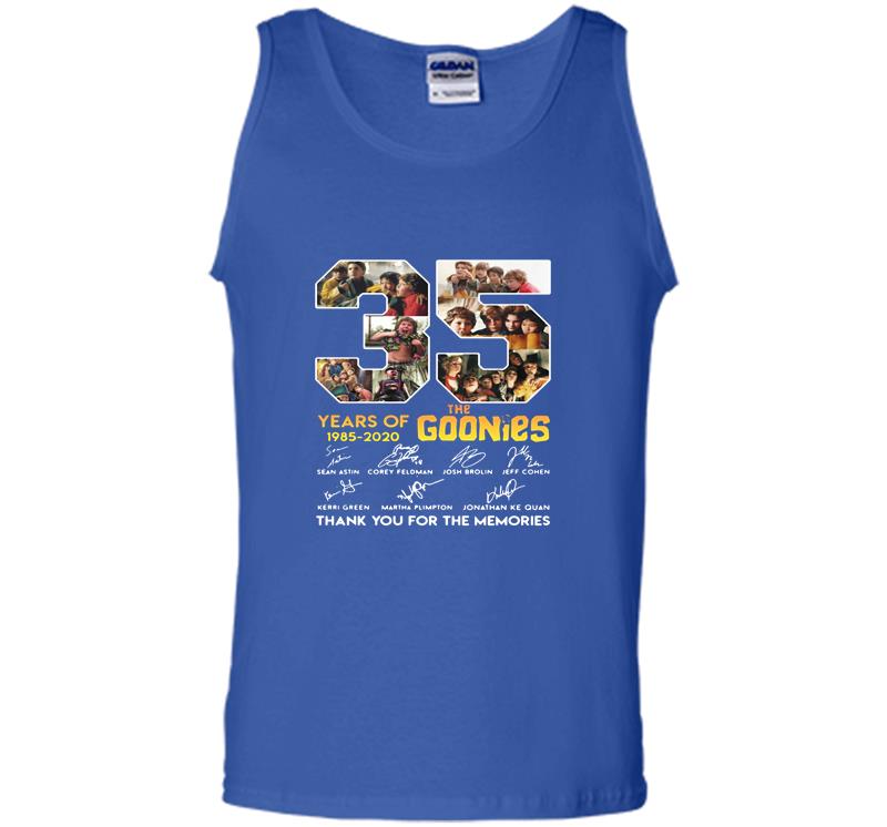 Inktee Store - 35Th Years Of The Goonies 1985-2020 Signature Mens Tank Top Image