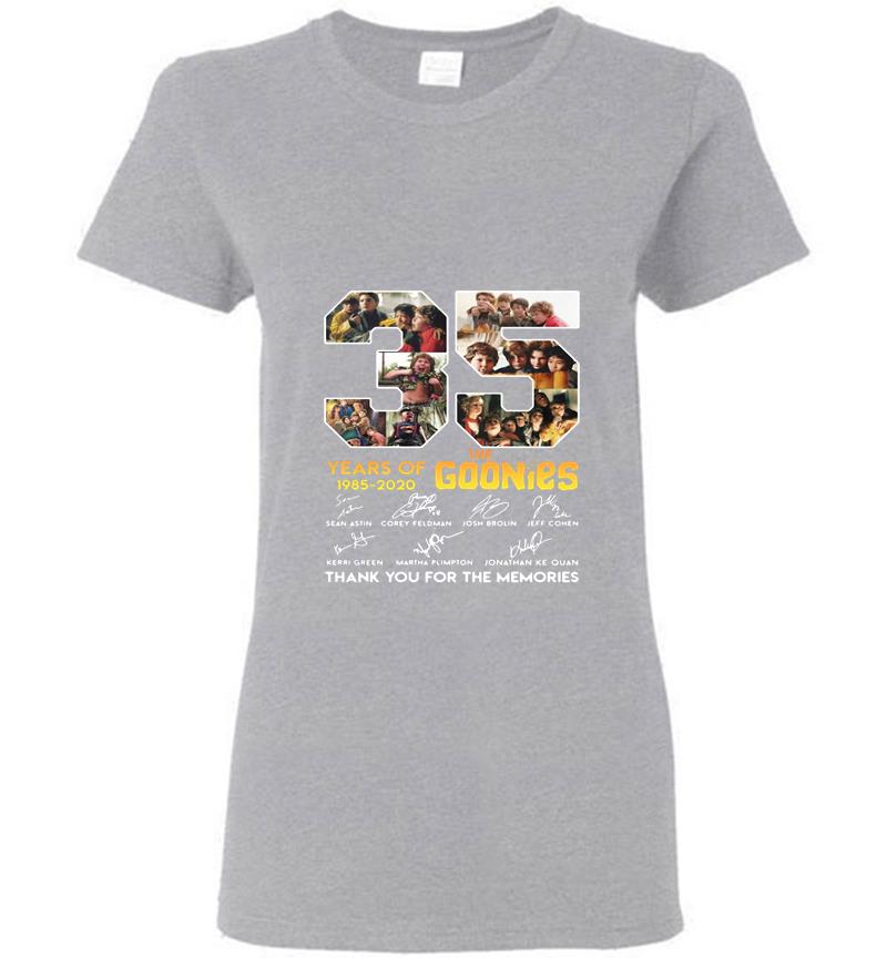 Inktee Store - 35Th Years Of The Goonies 1985-2020 Signature Womens T-Shirt Image