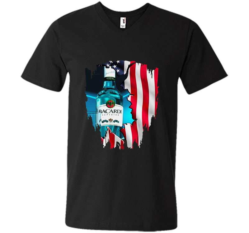 4th Of July Independence Day Bacardi Superior Wine V-neck T-shirt