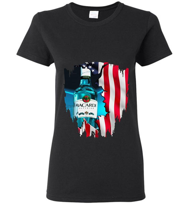 4Th Of July Independence Day Bacardi Superior Wine Womens T-Shirt