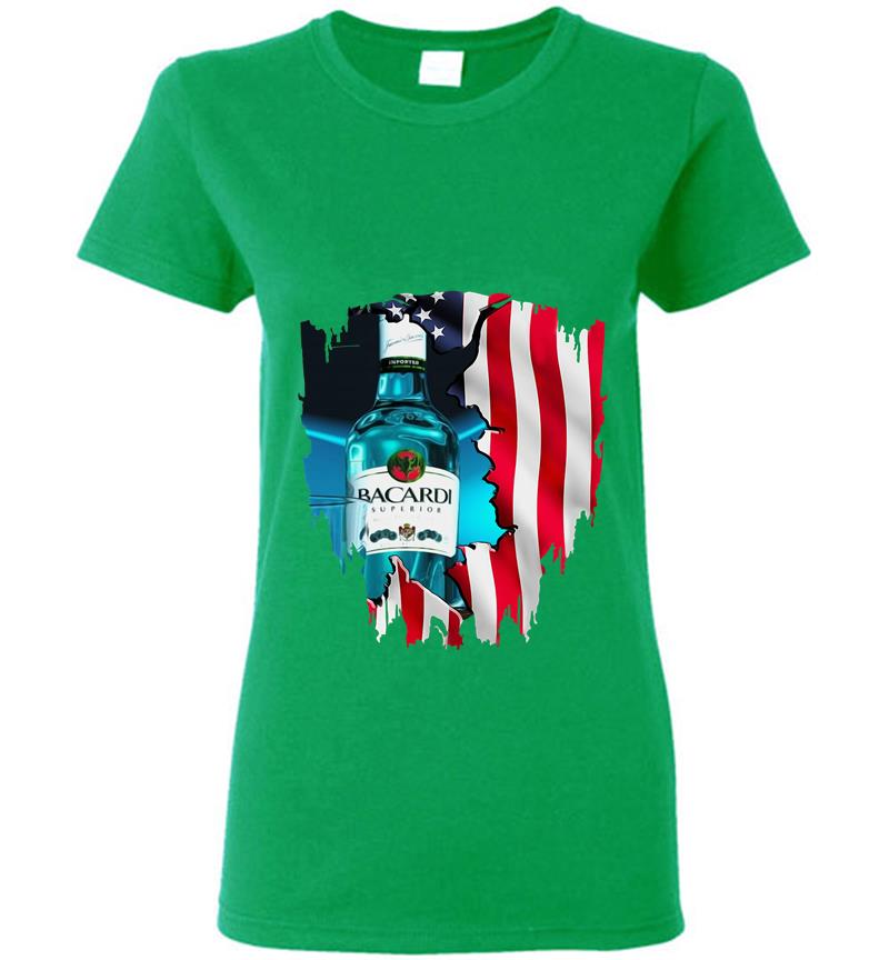 Inktee Store - 4Th Of July Independence Day Bacardi Superior Wine Womens T-Shirt Image