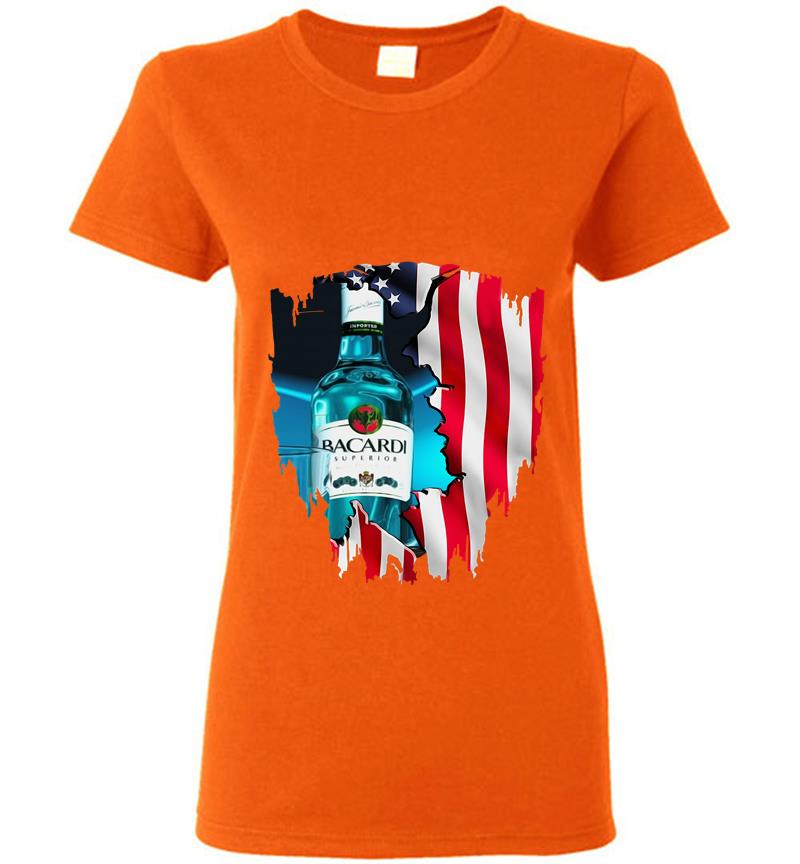 Inktee Store - 4Th Of July Independence Day Bacardi Superior Wine Womens T-Shirt Image