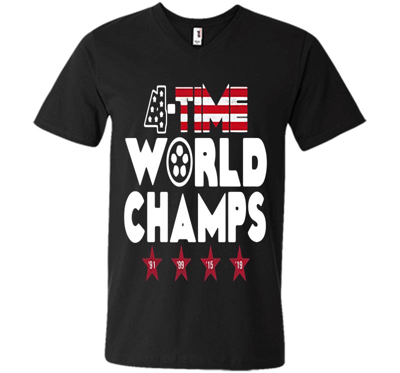 4th Time World Champs V-neck T-shirt
