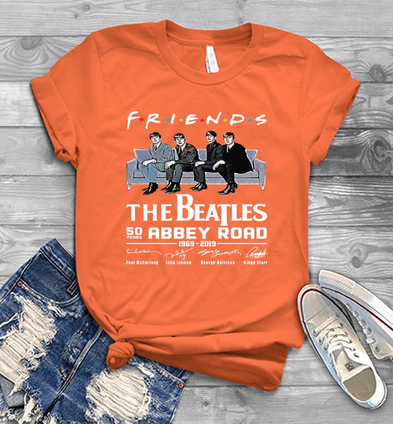 Inktee Store - 50Th Abbey Road Years The Beatles Friends Tv Show 1969-2019 Signature Mens T-Shirt Image