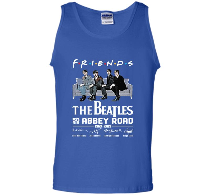 Inktee Store - 50Th Abbey Road Years The Beatles Friends Tv Show 1969-2019 Signature Mens Tank Top Image