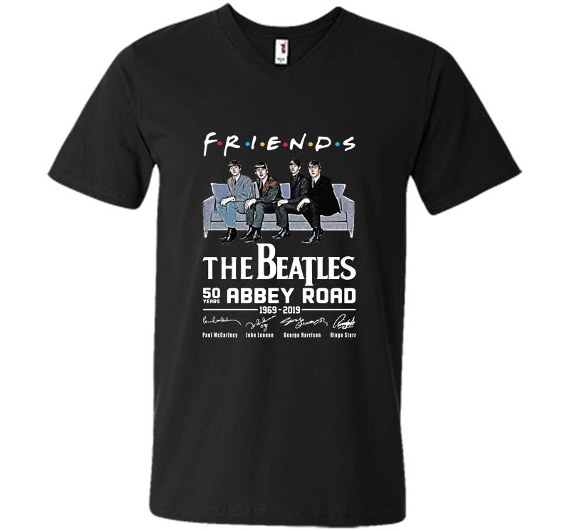 50th Abbey Road Years The Beatles Friends Tv Show 1969-2019 Signature V-neck T-shirt