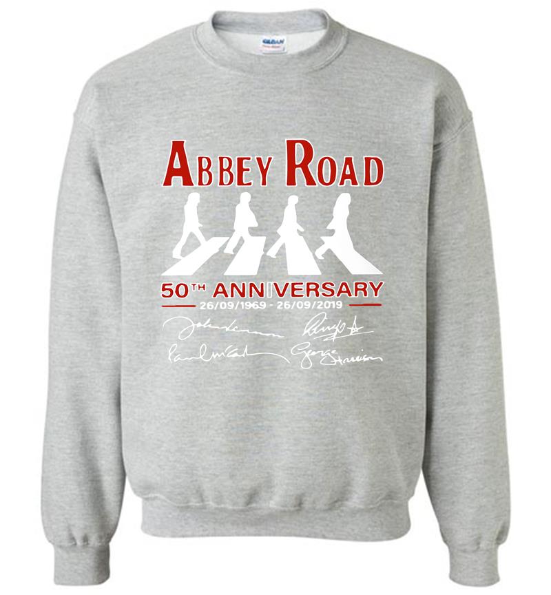 Inktee Store - Abbey Road 50Th Anniversary 1969-2019 Signature Sweatshirt Image