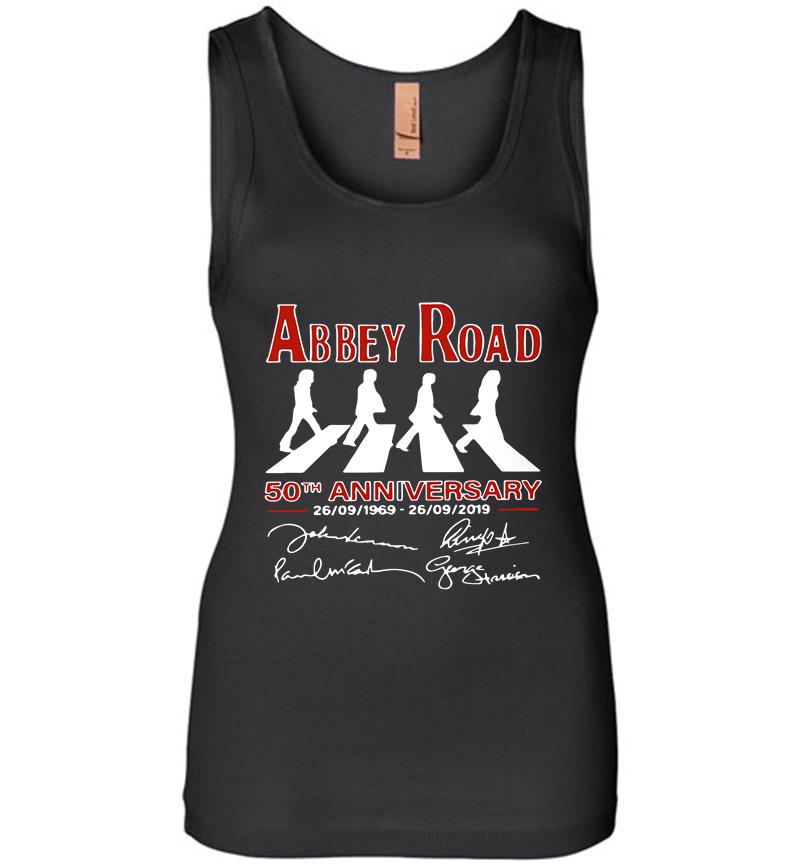 Abbey Road 50Th Anniversary 1969-2019 Signature Womens Jersey Tank Top