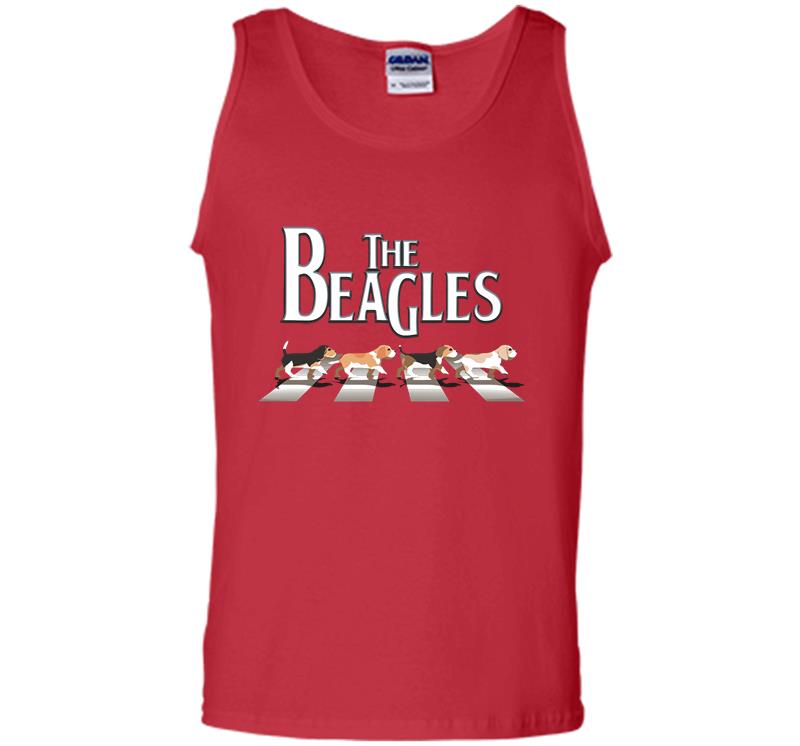 Inktee Store - Abbey Road The Beagles Mens Tank Top Image