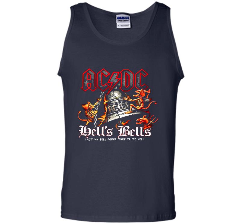 Inktee Store - Acdc Hell’s Bells I Got My Bell Gonna Take You To Hell Mens Tank Top Image