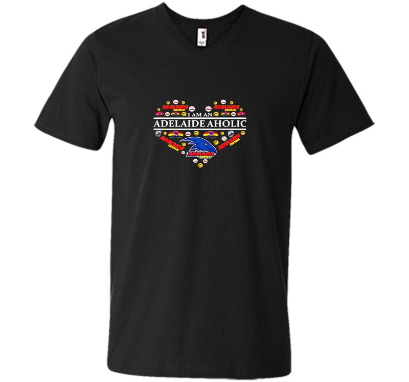 Adelaide Football Club Adelaide Aholic Heart V-neck T-shirt