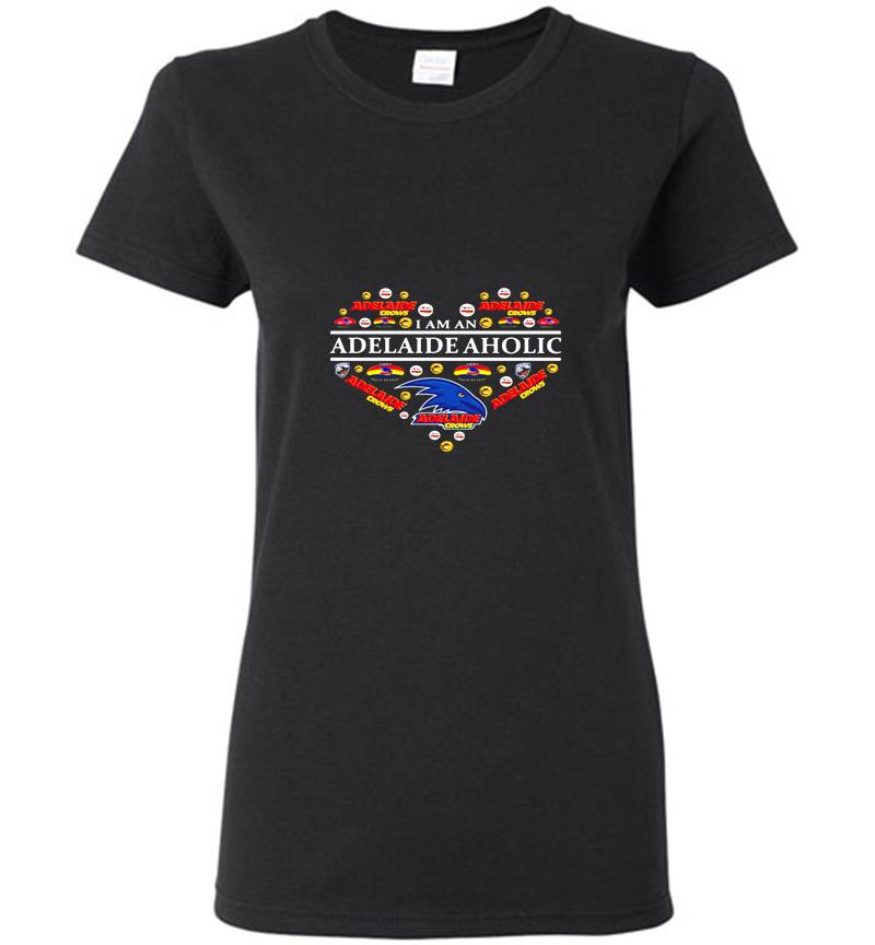 Adelaide Football Club Adelaide Aholic Heart Womens T-Shirt