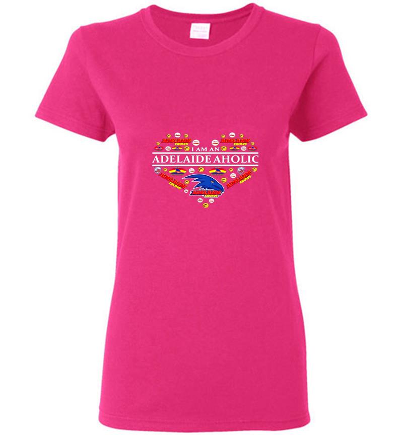 Inktee Store - Adelaide Football Club Adelaide Aholic Heart Womens T-Shirt Image