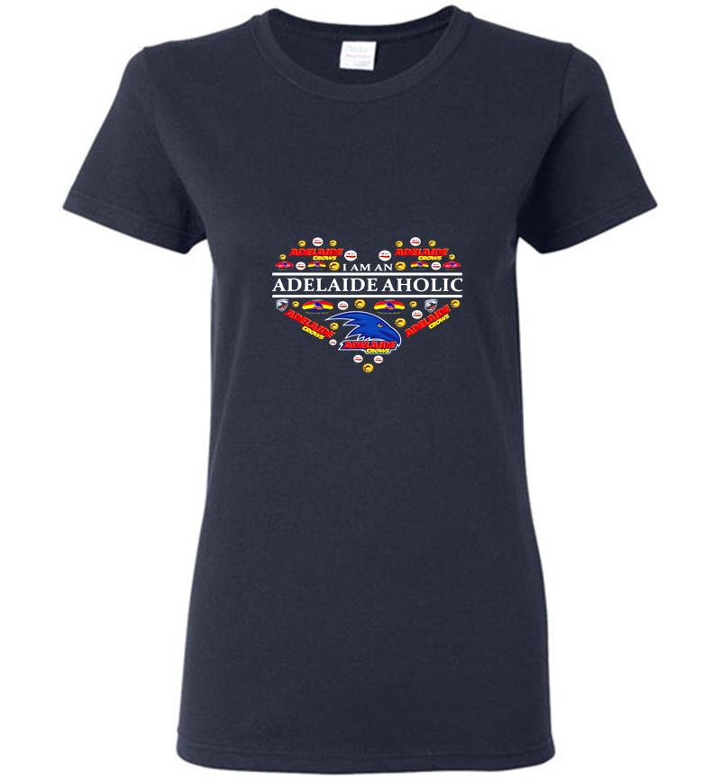 Inktee Store - Adelaide Football Club Adelaide Aholic Heart Womens T-Shirt Image