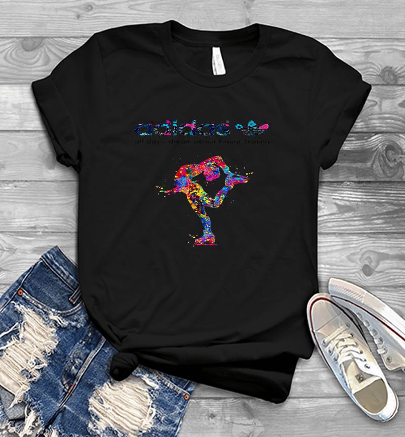 Adidas Logo All Day I Dream About Figure Skating Mens T-Shirt