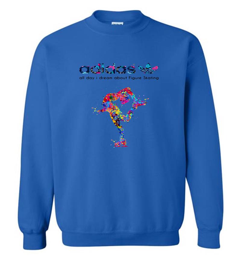 Inktee Store - Adidas Logo All Day I Dream About Figure Skating Sweatshirt Image