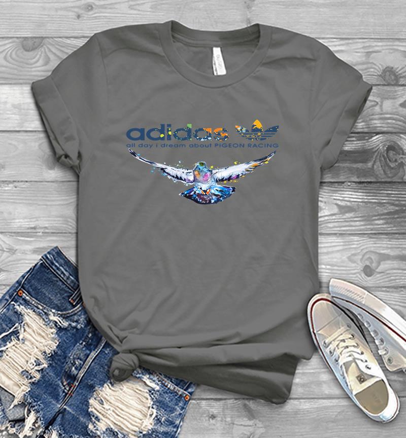 Inktee Store - Adidas Logo All Day I Dream About Pigeon Racing Mens T-Shirt Image