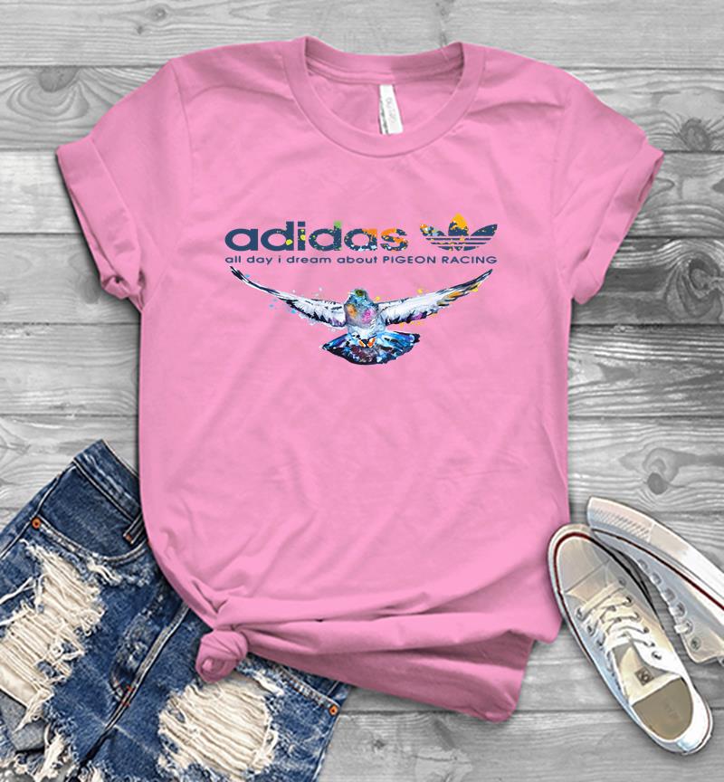 Inktee Store - Adidas Logo All Day I Dream About Pigeon Racing Mens T-Shirt Image