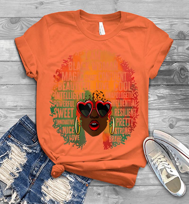 Inktee Store - African-American Queen I Am Black Woman History Month Pride Mens T-Shirt Image