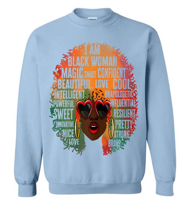 Inktee Store - African-American Queen I Am Black Woman History Month Pride Sweatshirt Image
