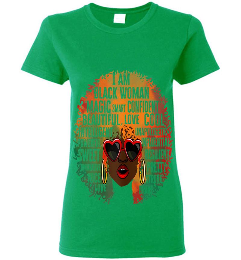 Inktee Store - African-American Queen I Am Black Woman History Month Pride Womens T-Shirt Image