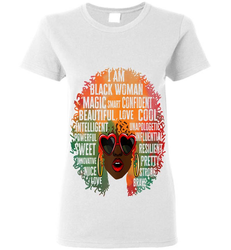 Inktee Store - African-American Queen I Am Black Woman History Month Pride Womens T-Shirt Image