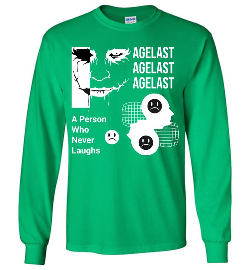 Inktee Store - Agelast A Person Who Never Laughs Long Sleeve T-Shirt Image