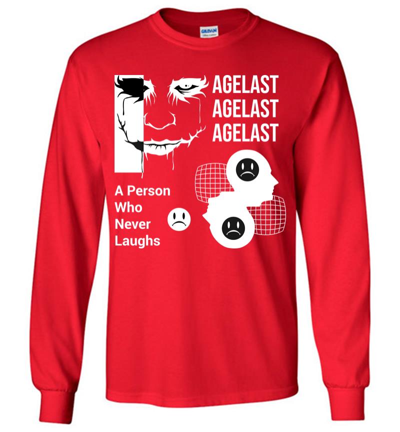 Inktee Store - Agelast A Person Who Never Laughs Long Sleeve T-Shirt Image