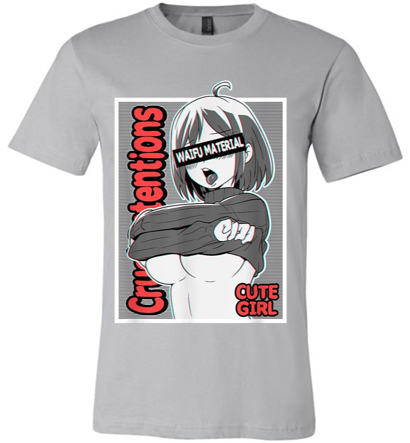 Inktee Store - Ahegao Anime Girl Ecchi Waifu Material Lewd Otaku Premium T-Shirt Image