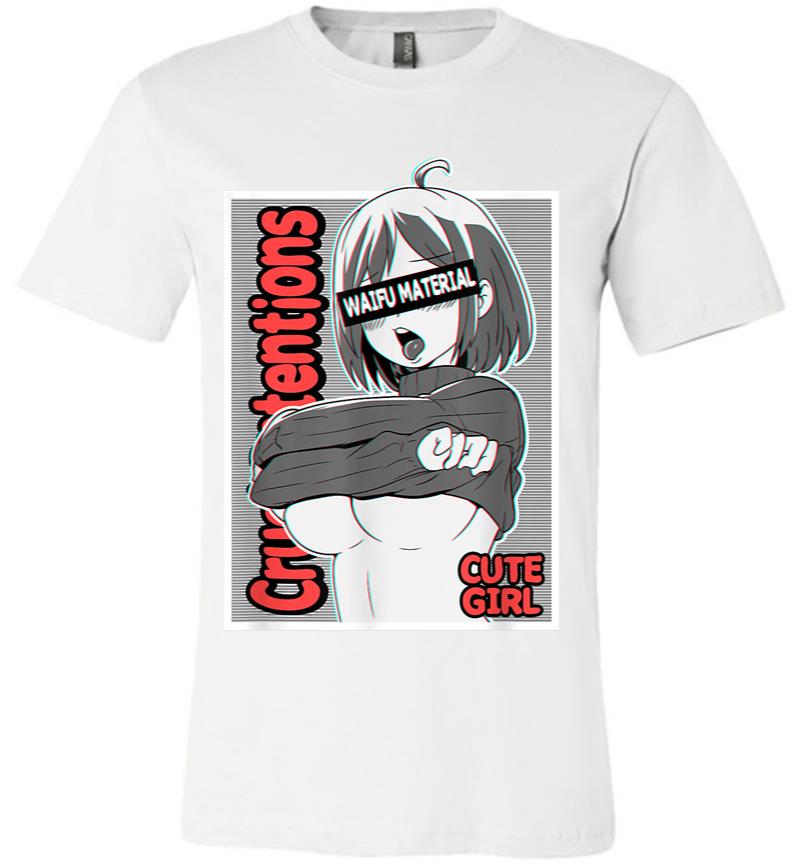 Inktee Store - Ahegao Anime Girl Ecchi Waifu Material Lewd Otaku Premium T-Shirt Image
