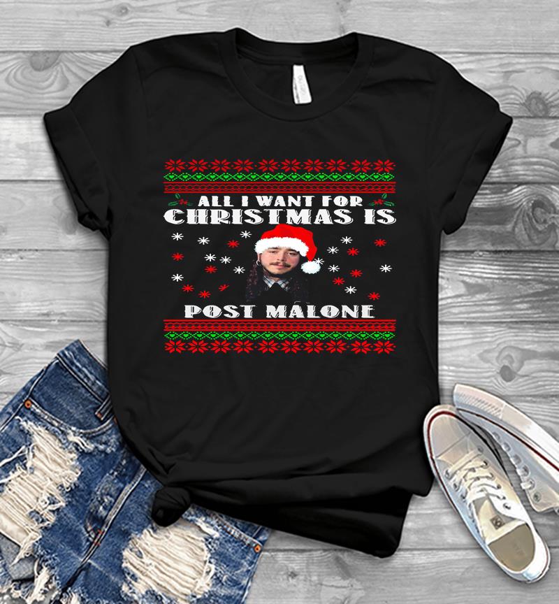 All I Want For Christmas Is Post Malone Santa Mens T-shirt