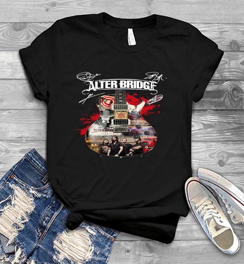 Alter Bridge Rock Band Guitar Signature Mens T-Shirt