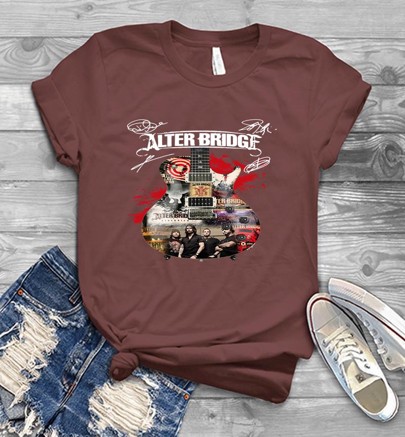 Inktee Store - Alter Bridge Rock Band Guitar Signature Mens T-Shirt Image
