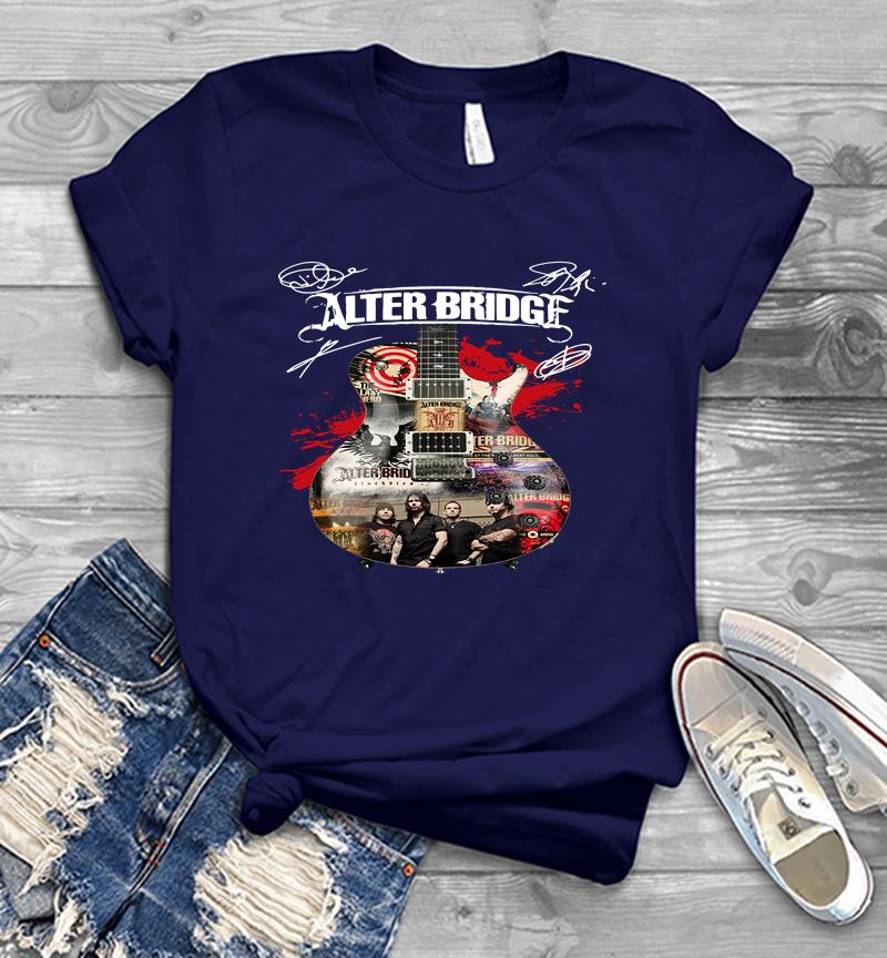Inktee Store - Alter Bridge Rock Band Guitar Signature Mens T-Shirt Image