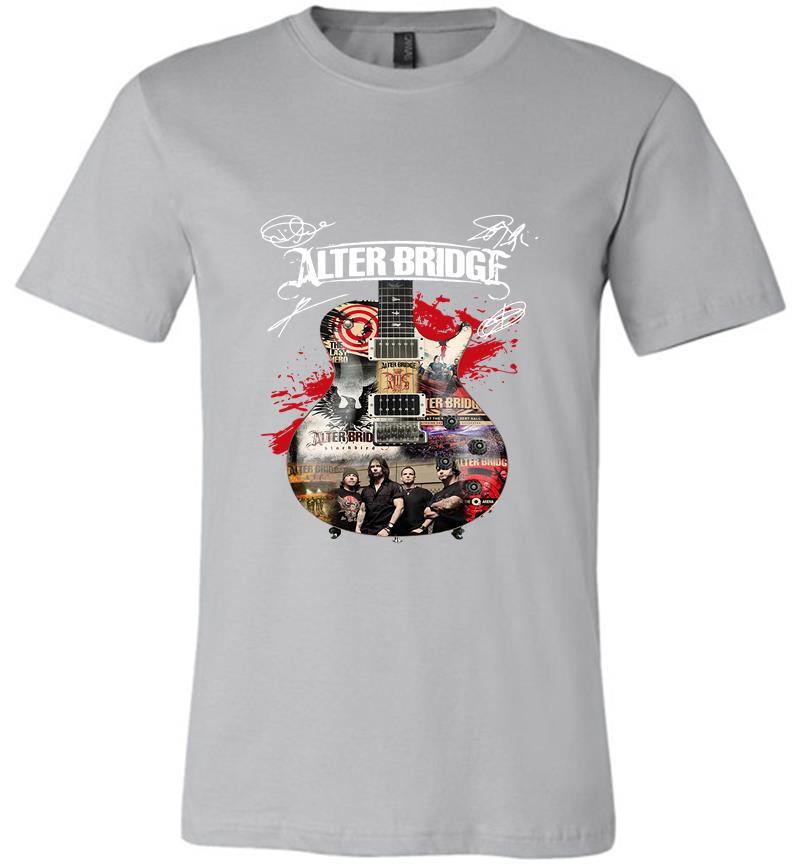 Inktee Store - Alter Bridge Rock Band Guitar Signature Premium T-Shirt Image