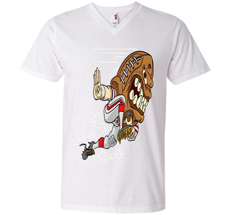 Inktee Store - American Football Quarterback Team Offense Defense V-Neck T-Shirt Image