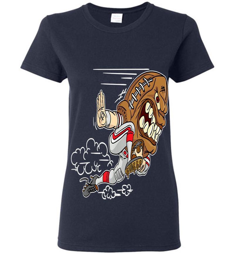 Inktee Store - American Football Quarterback Team Offense Defense Womens T-Shirt Image