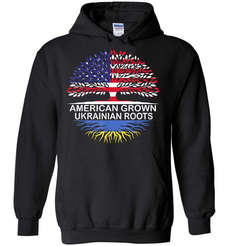 American Grown Ukrainian Roots Ukraine Flag Hoodie