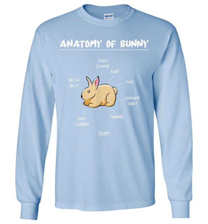 Inktee Store - Anatomy Of A Bunny Gifts For Bunny Lovers Funny Rabbit Gifts Long Sleeve T-Shirt Image