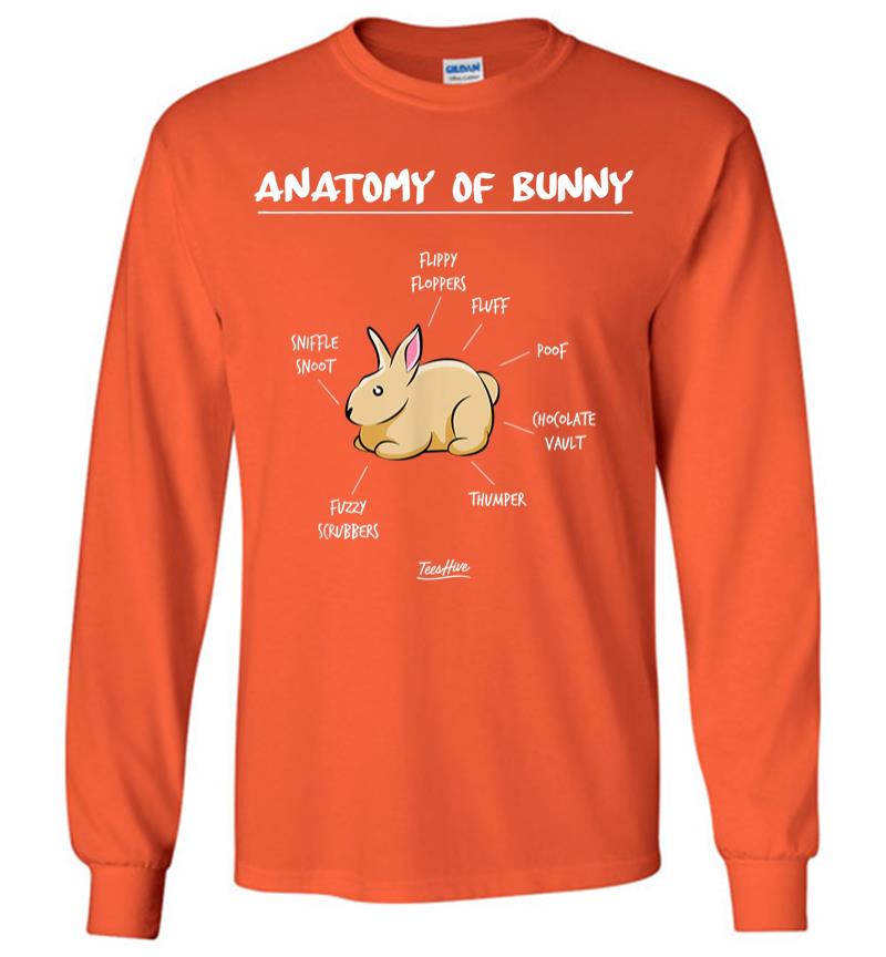 Inktee Store - Anatomy Of A Bunny Gifts For Bunny Lovers Funny Rabbit Gifts Long Sleeve T-Shirt Image