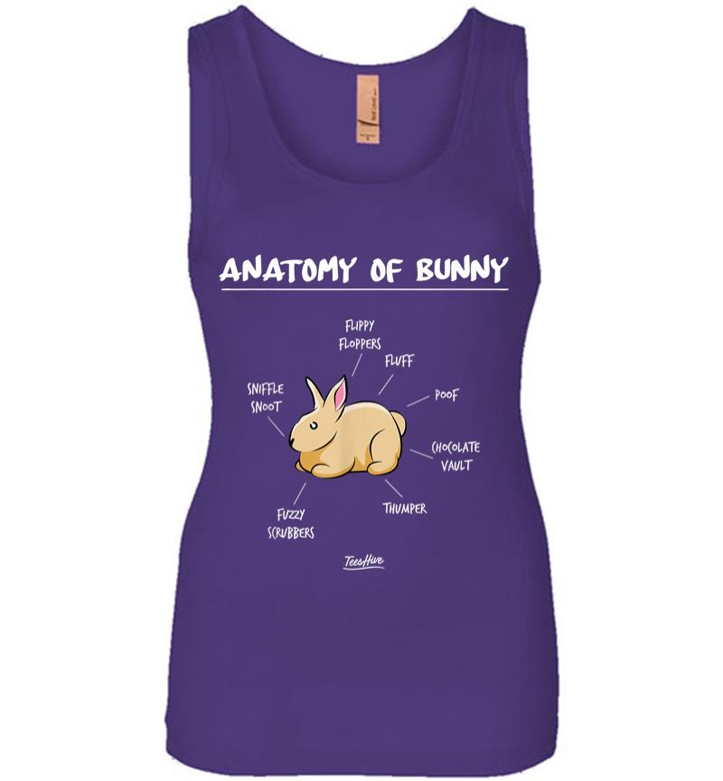 Inktee Store - Anatomy Of A Bunny Gifts For Bunny Lovers Funny Rabbit Gifts Women Jersey Tank Top Image