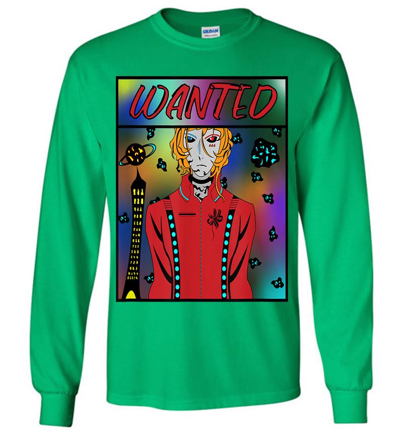 Inktee Store - Anime Alien Wanted Poster Throughout The Galaxy Long Sleeve T-Shirt Image