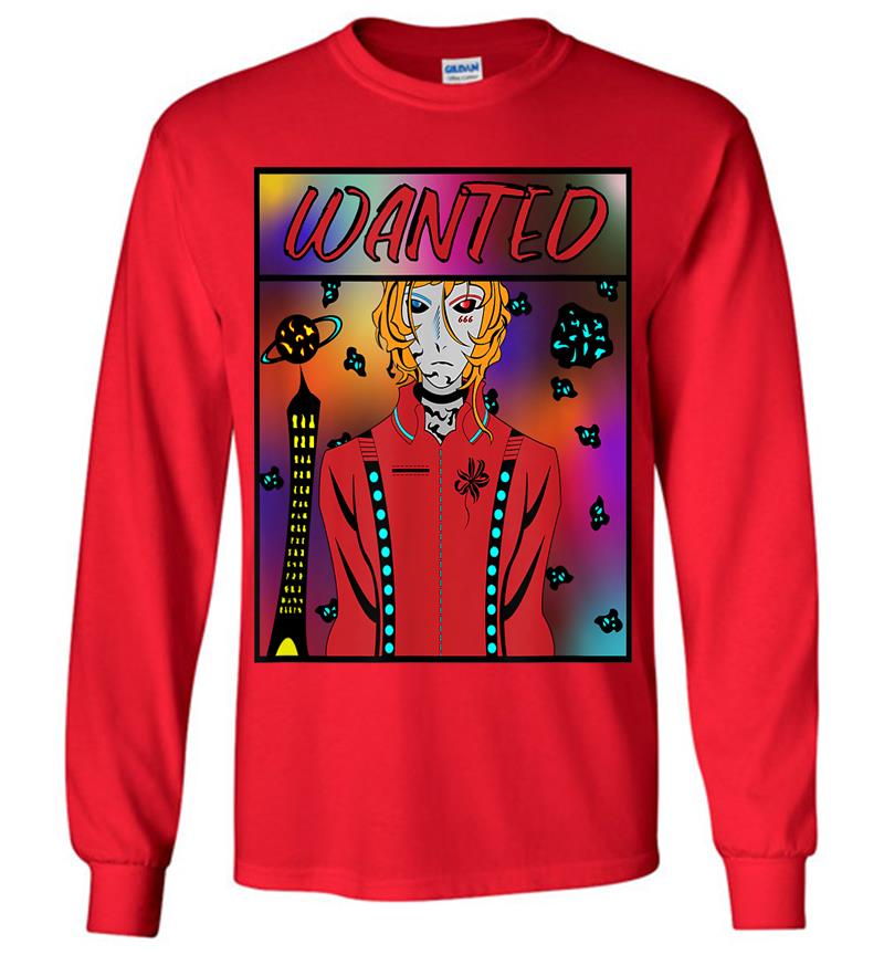 Inktee Store - Anime Alien Wanted Poster Throughout The Galaxy Long Sleeve T-Shirt Image