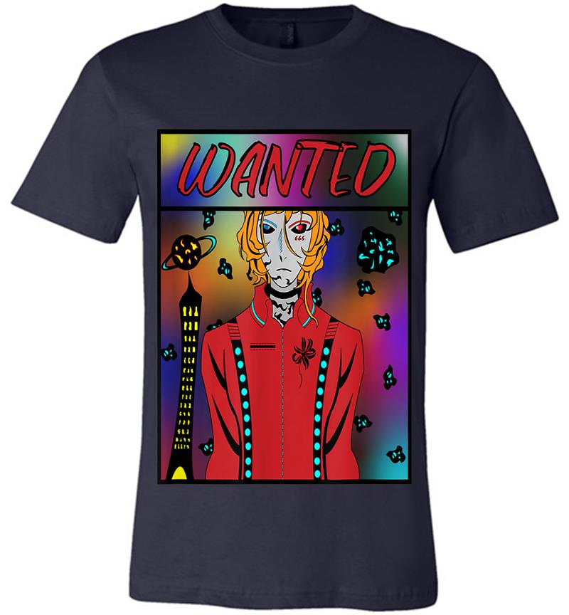 Inktee Store - Anime Alien Wanted Poster Throughout The Galaxy Premium T-Shirt Image