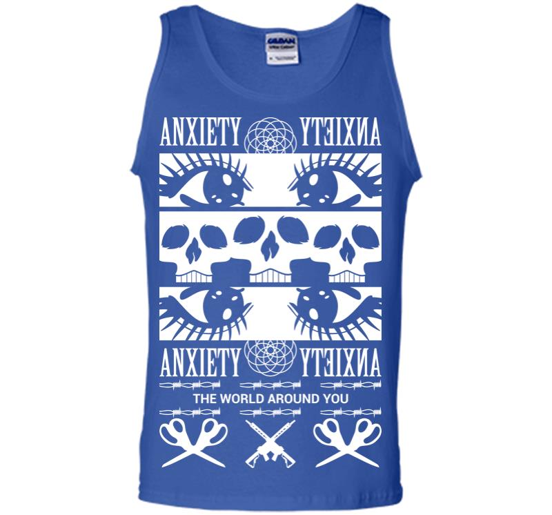 Inktee Store - Anxiety The World Around You Men Tank Top Image