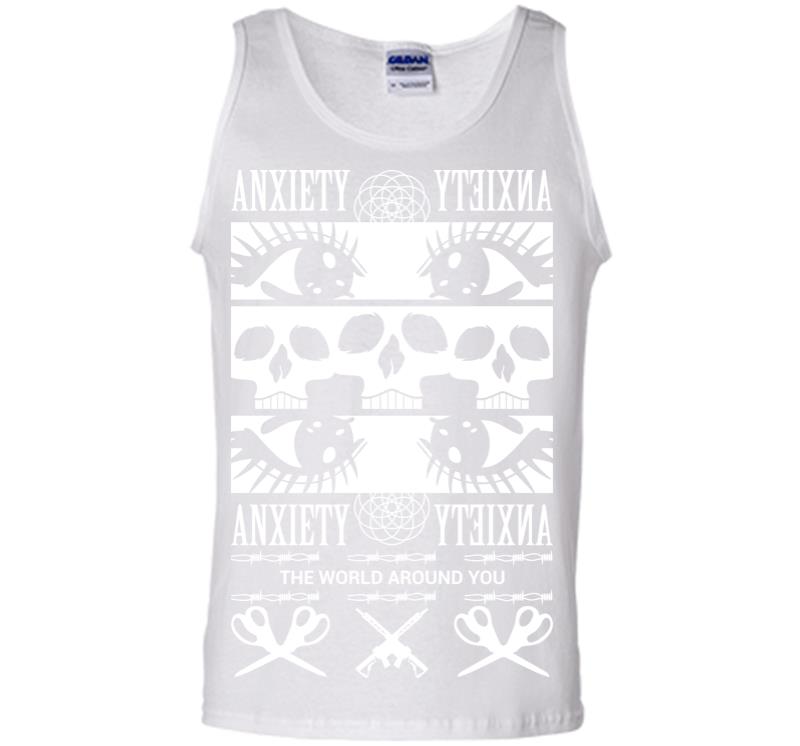 Inktee Store - Anxiety The World Around You Men Tank Top Image