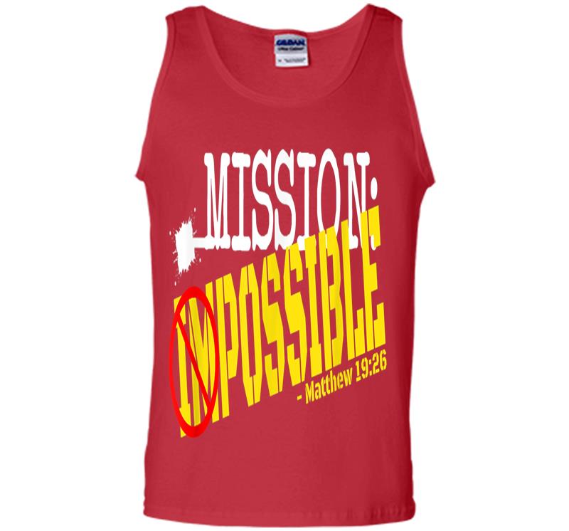 Inktee Store - Anything Possible With God Religious Mens Tank Top Image