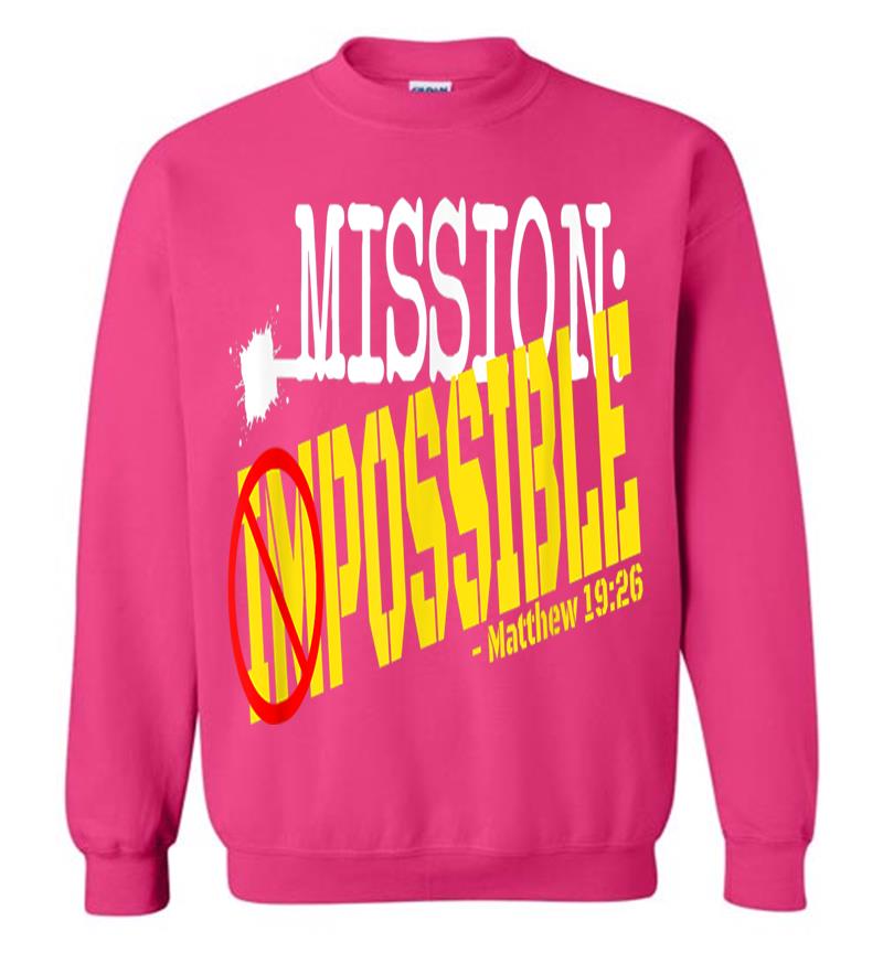 Inktee Store - Anything Possible With God Religious Sweatshirt Image